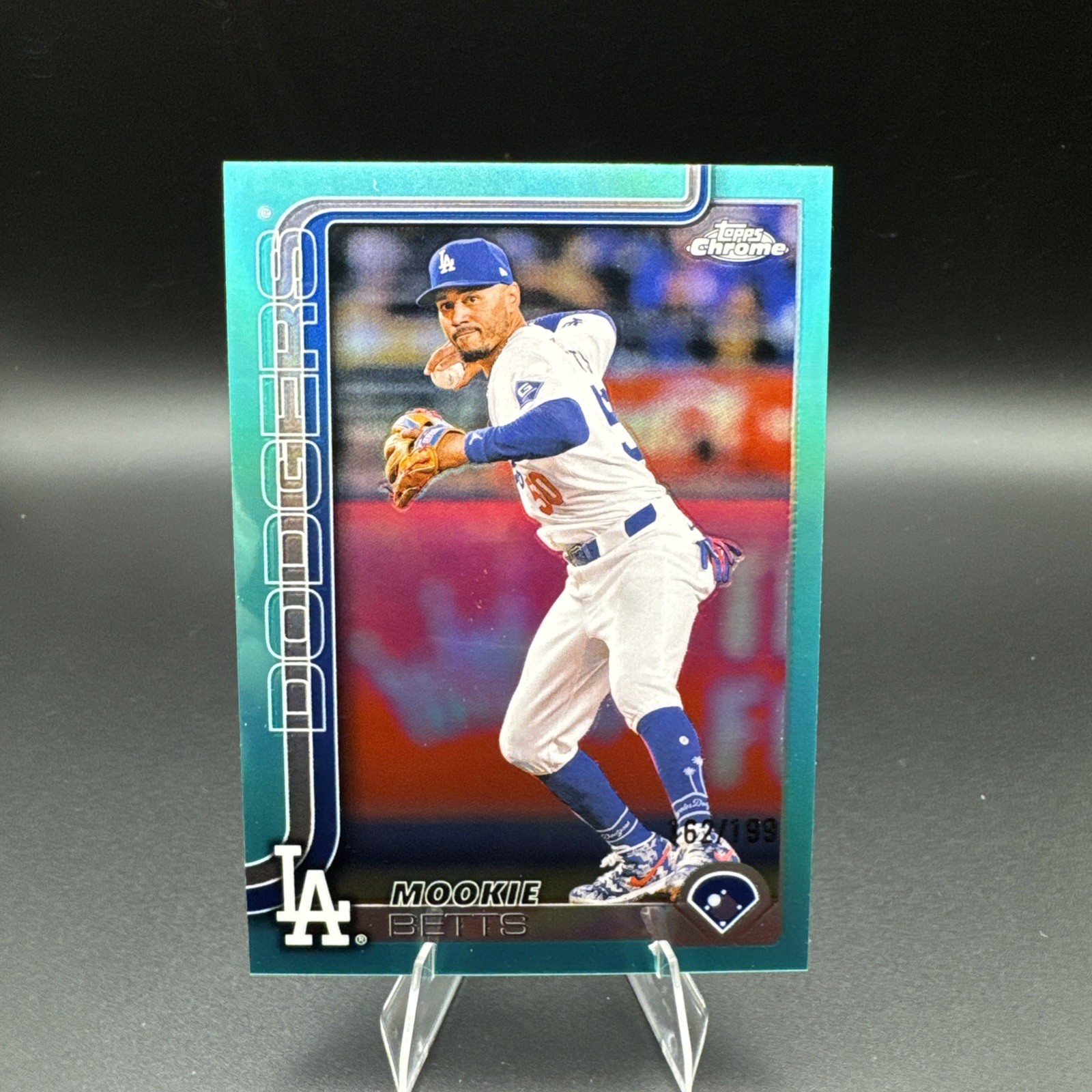 2025 Topps Chrome - Mookie Betts #50 Aqua Refractor /199