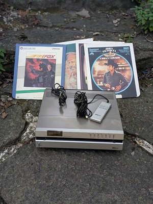 Montgomery Ward CED Video Disc Player W/Remote & 4 Movies TESTED Vtg Japan Htf 