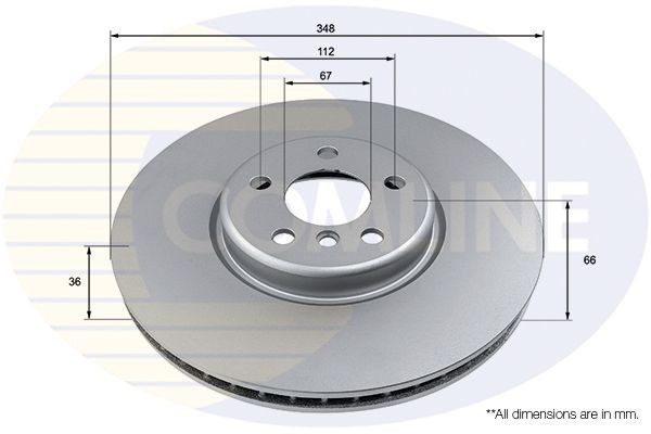 Brake Disc Left Front Fits BMW 2 Series 3 Series iX X3 Toyota COMLINE ADC5029VL