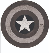 Old and Gray Captain American Shield Tire Cover