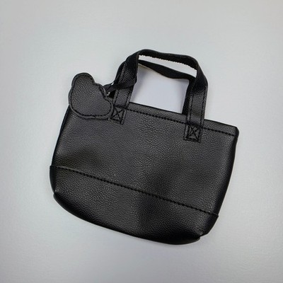 Build A Bear Tasche schwarz Kunstleder Bärenanhänger