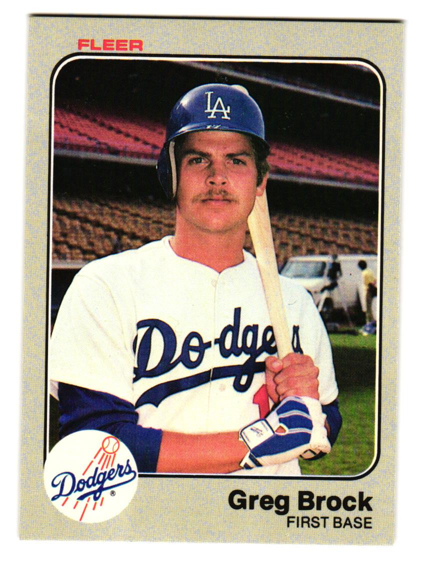 1983 Fleer - Greg Brock #203 (RC) Los Angeles Dodgers