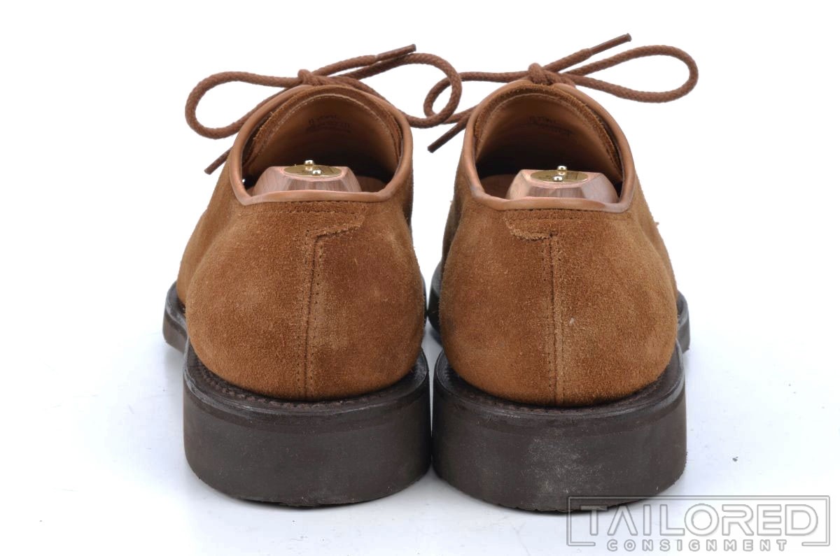 JOHN LOBB Rydal Solid Brown Suede Split Toe Oxfor… - image 3