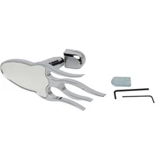 Speedway Flamed Style Interior Mirrors, Polished Aluminum