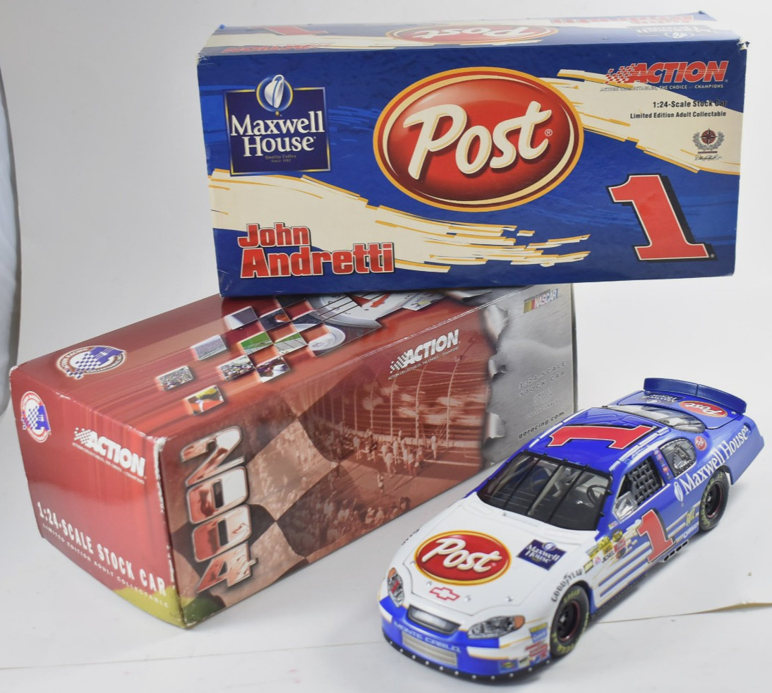 John Andretti #1 Post/ Maxwell House 2004 Action NASCAR 1/24 Diecast IOB