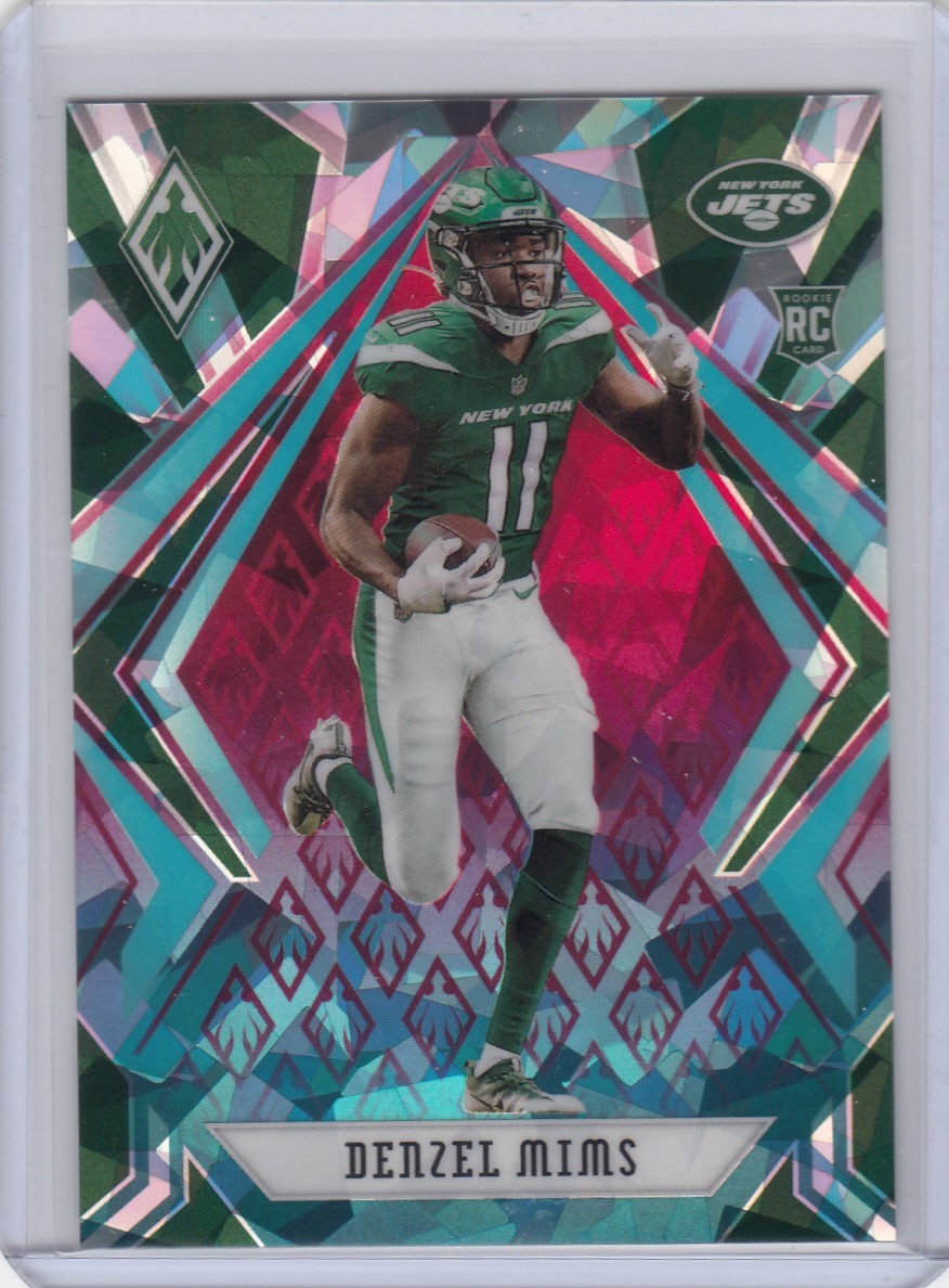 #/50  Denzel Mims  SP RC ▪ 2020 Phoenix   Fire & Ice Prizm #123  Rookie  Jets