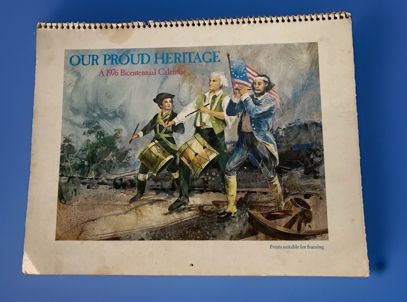 VTG  1976 U.S. Bicentennial 11” X 14” Calendar With Prints Suitable For Framing