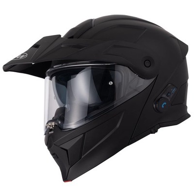 VCAN H276 Blinc Klapphelm Bluetooth Motorradhelm Dual Sport Matt Schwarz