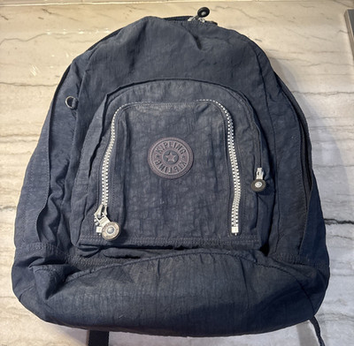 Kipling HARPER NAVY Blue EXPANDABLE BACK PACK Vacation Trip Travel Bag Light
