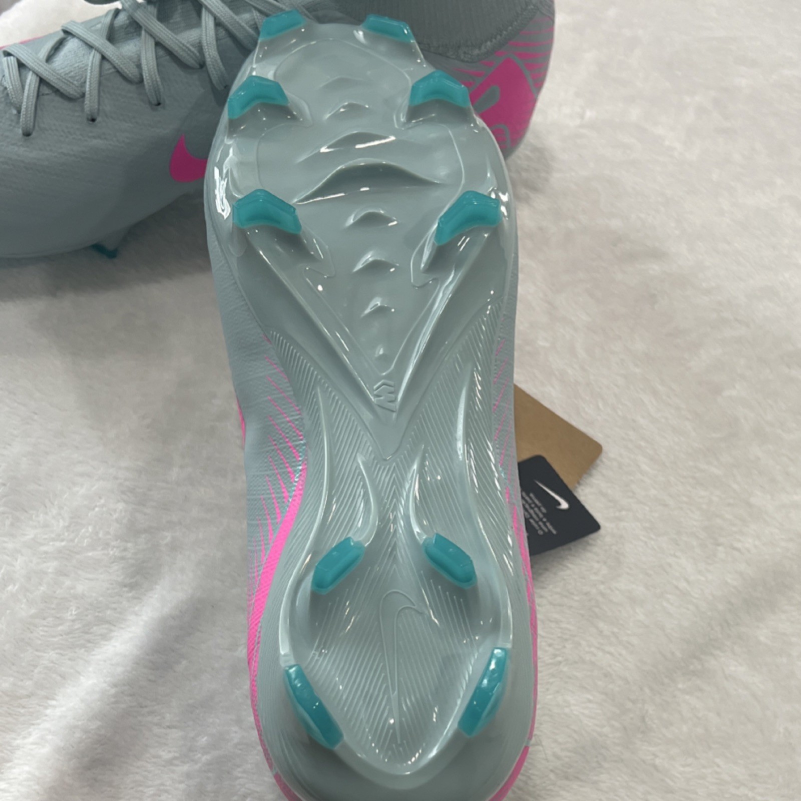 Nike Mercurial Football Cleats Gray Pink Superfly 10 Pro FG size 11 men’s thumbnail 7