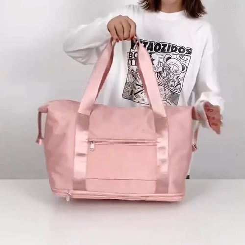 Extendable Women's Large Capacity Duffle Bag Storage Luggage Handbag - Video 1 of 1