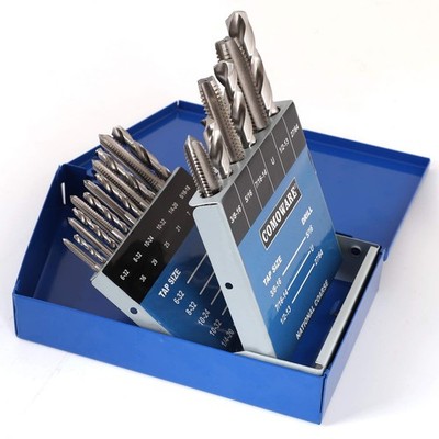 Drill and Tap Sets, HSS Jobber Length Drill Bits with Metal Indexed Case | 18...