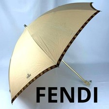 FENDI Zucca / FF Logo Folding Umbrella Brown Diameter 86.5 cm / 34.1 in