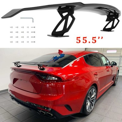 For Kia Stinger GT GT2 55.5'' GT Racing Rear Trunk Spoiler Wing Lip Carbon Fiber