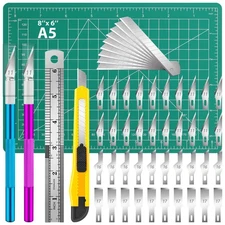 Exacto Knife Set, 2 Pcs Craft Knife with 40 Pcs Hobby Knife Replacement Blade...