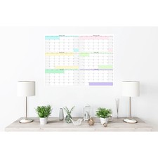 Large Six Month Wall Calendar Starting On Any Month  32" x 24"  Physical Print
