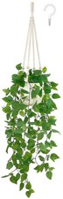 Mkono Fake Hanging Plant with Pot, Artificial youth large / 11-13, Ivory