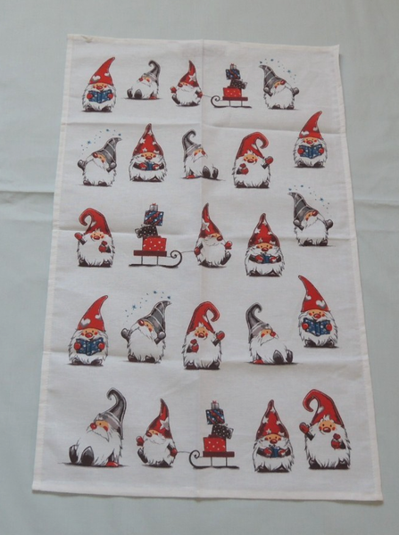 Wichtel Geschirrtuch 45 X 70 Cm KüChe Geschirrhandtuch Weihnachten Zwerge (Weiß-image
