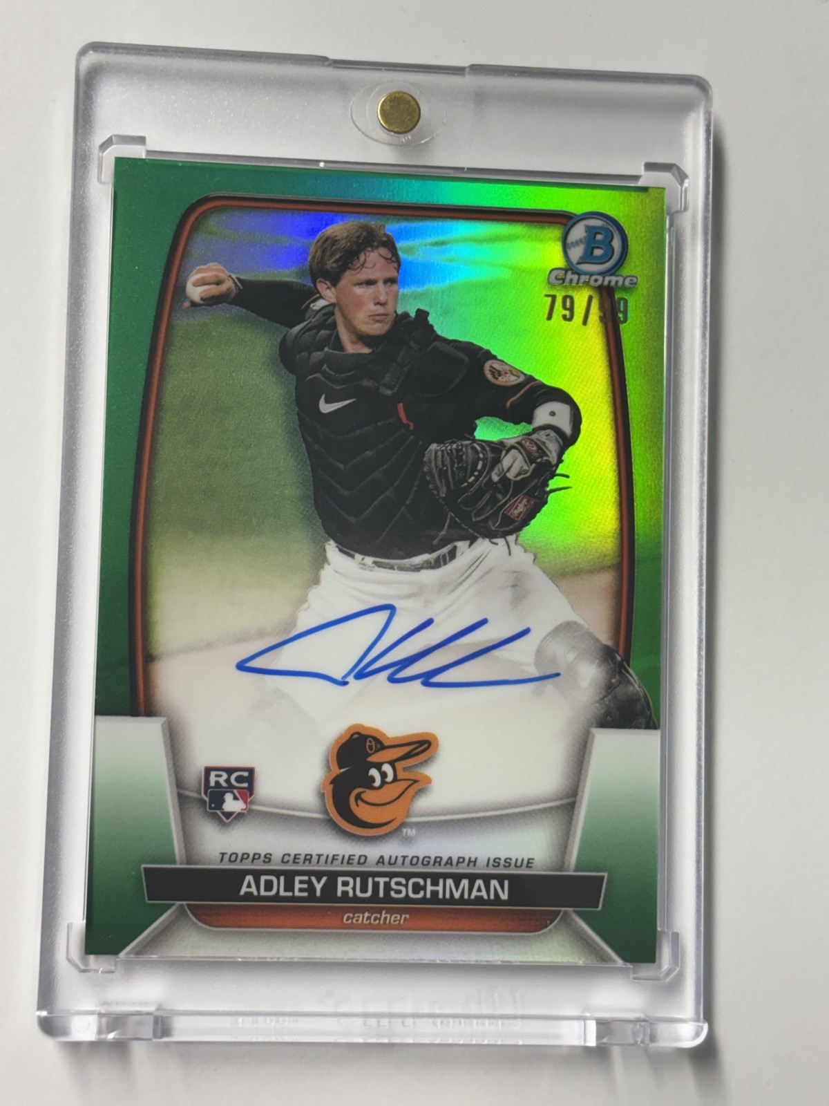 !READ! 2023 Bowman Chrome Rookie Autographs Adley Rutschman Green Refractor /99