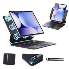 Keyboard Case for Samsung Galaxy Tab S10 Plus/S9 Plus/S9 FE Plus/S8 Black