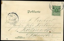 124413) Bahnpost Oval Halle (S)-L&ouml;hne 1898 auf AK Hess. Oldendorf