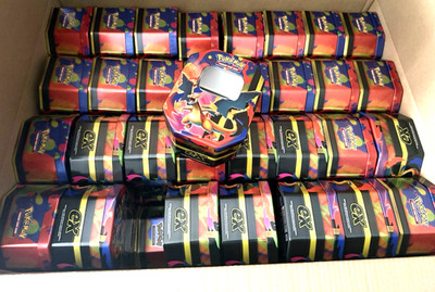 100x Pokemon TCG 4/5 Pack Large Tins *LEER* Bulk Restposten Aufbewahrung Mini Tin