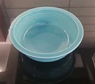 Turquoise Blue Fiesta Serving Bowl USA HLC Vintage  8.5" Excellent (B2-B2)