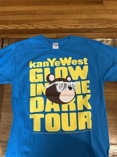 Kanye West Glow In The Dark Tour Concert T-Shirt Sz Vintage vintage concert t-shirt, vintage, size L, single stitch, B+ condition