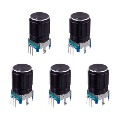 EC11 Audio Digital Potentiometer 360 Degree 5 Pin Rotary Encoder Code Switch ...
