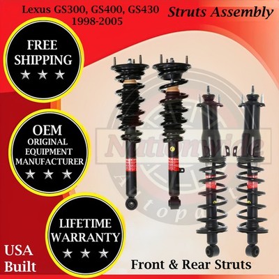 Monroe OEM Front & Rear Struts 1998-2005 Lexus GS300/GS400/GS430 9yr