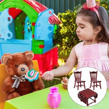  Miniature Furniture Tables and Chairs Suit Model Toy House Accessories