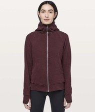 Lululemon Scuba Full-Zip Hoodie, RDMR-Red Merlot, Size 6