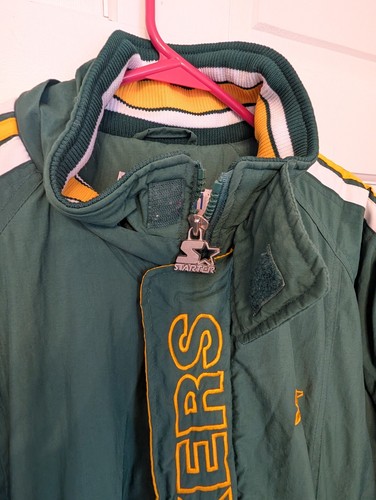 Vintage Green Bay Packers Starter Pro Line Full Zip Hooded Jacket Size XL - Bild 3 von 9