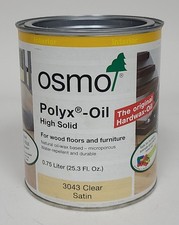 Osmo Polyx 3043 Clear Satin Interior Natural Oil 0.75L DENTED CAN