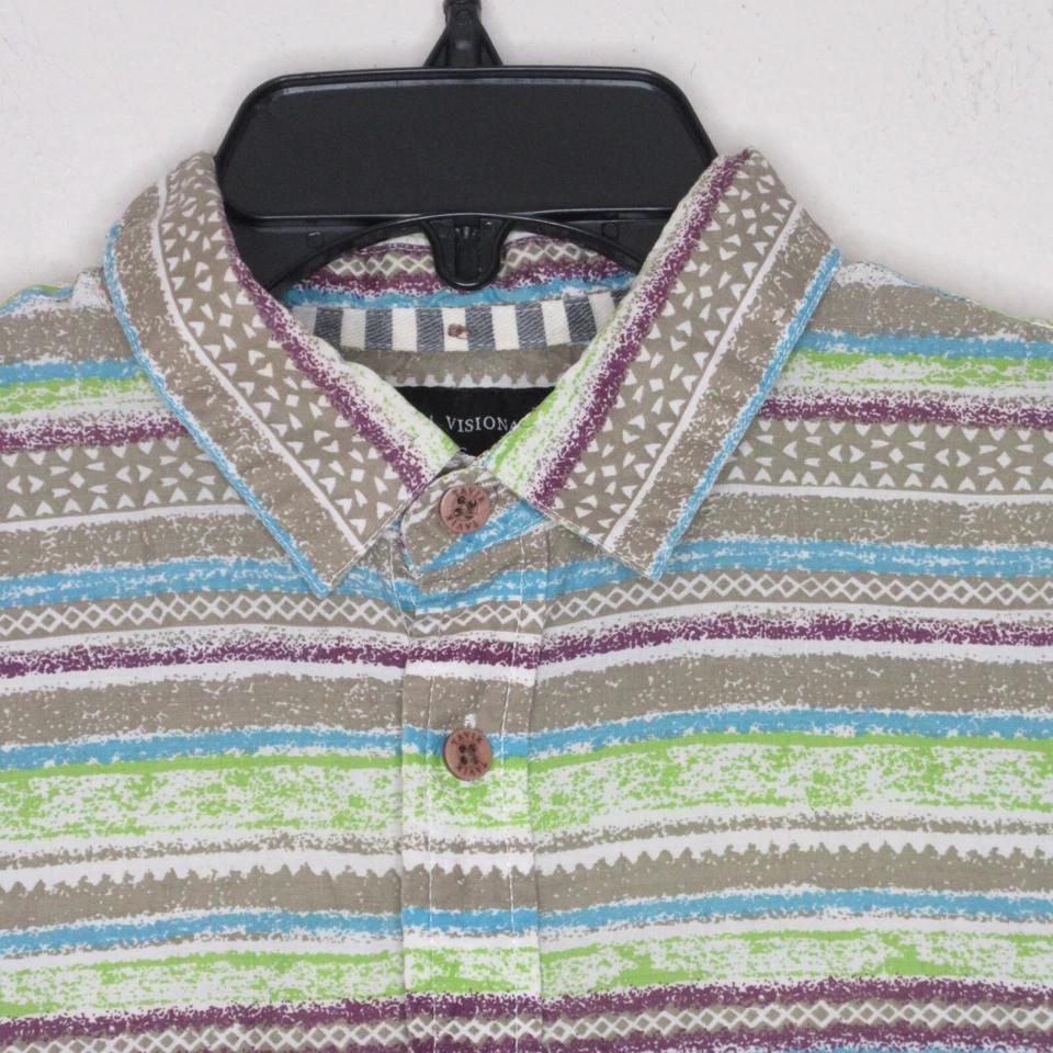 Camisa estampada manga corta con botones de algodón para hombre Tavik Visionaries S B26 Foto 2 de 4