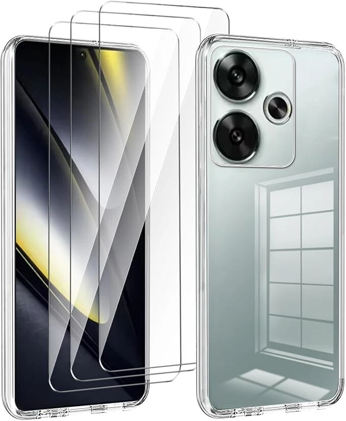 SBOX Funda Para Xiaomi Poco F6, Delgada Transparente Silicona Gel Antigolpes Teléfono Cubierta