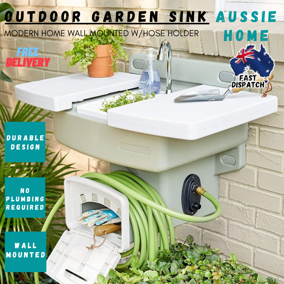 Garden Outside Sinks Kasa Garden Camping Sink Outdoor Wall Mounted