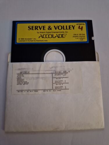 Serve & Volley (Accolade ) Commodore C64 Diskette Disk - Bild 1 von 1
