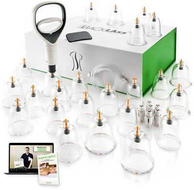 BACKLAxx  Schröpfen, Schöpfgläser mit Pumpe, Schröpfen Set, Schröpfset, Cupping