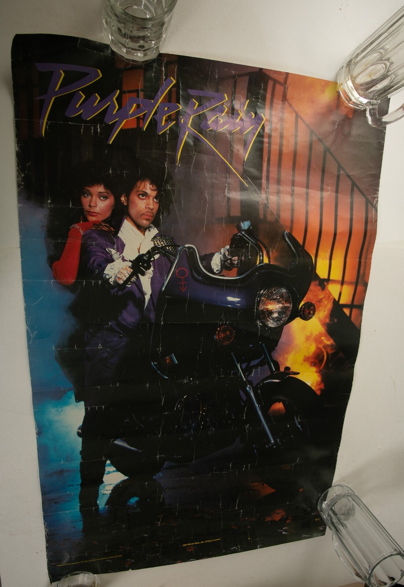 Prince Purple Rain Poster (HSE-13) Motorcycle (JSF6) 1984