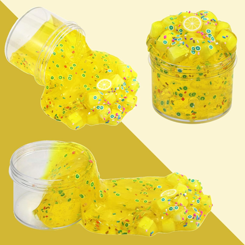 7Pack Jelly Cube Clear & Crunchy Scented Slime Kit, Super Soft & Non-Sticky, Pre - Picture 3 of 12