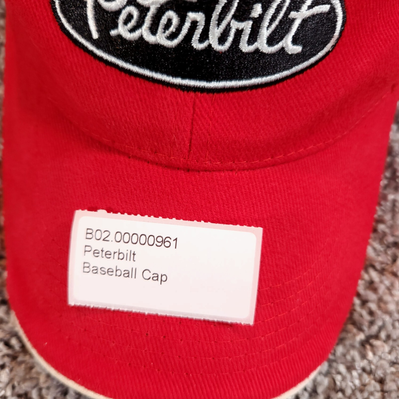 Peterbilt Red Cap Adjustable Strapback Hat Front … - image 12