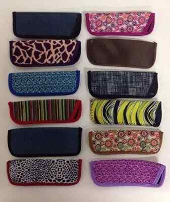 Wholesale Lot- 10 Foster Grant Reading glasses Slim Soft Sleeve Cases NEW Assort