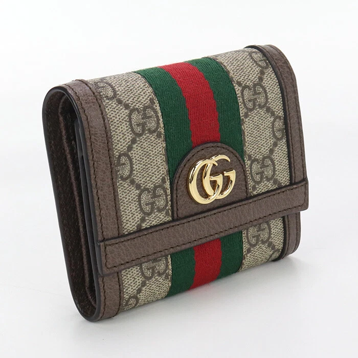 GUCCI GU84045 Portefeuille à trois volets Ofidia Portefeuille à trois volets GG Supreme Beige Femmes