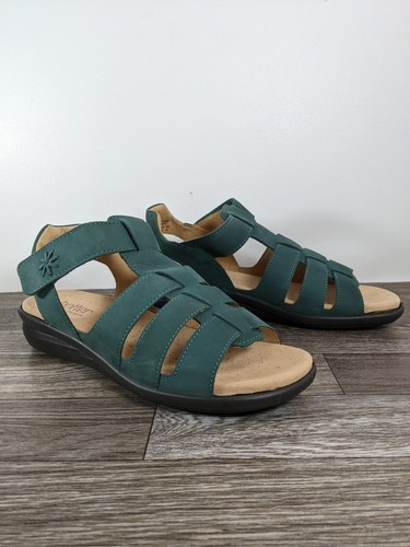 Hotter Capri Women's Size 9 Sandals Dark Teal Comfort Excellent Condition!