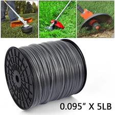 5lb .095 Heavy Duty Nylon Square Commercial String Trimmer Line Weed Eater Line