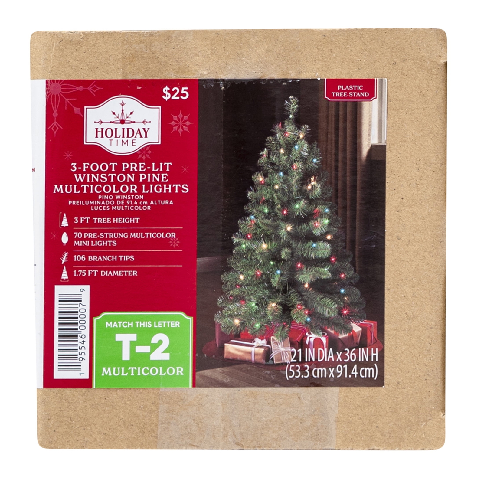 3 ft PreLit Winston Pine Artificial Christmas Tree eBay