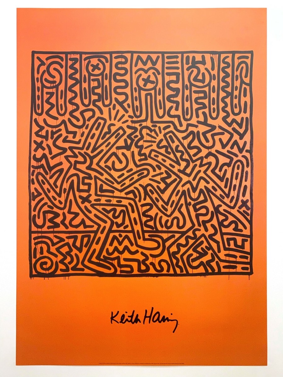 KEITH HARING ESTATE RARE 1999 LITHOGRAPH PRINT POP ART