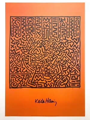 KEITH HARING ESTATE RARE 1999 LITHOGRAPH PRINT POP ART POSTER