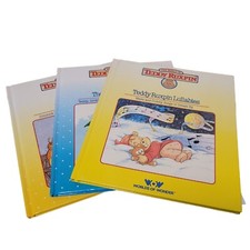 Vtg 1985 Teddy Ruxpin World of Wonders Books Lot of 3 Lullabies Wagon Grubby